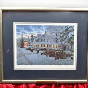 Raymond Olivere art buckley's tavern Deleware winter artwork print